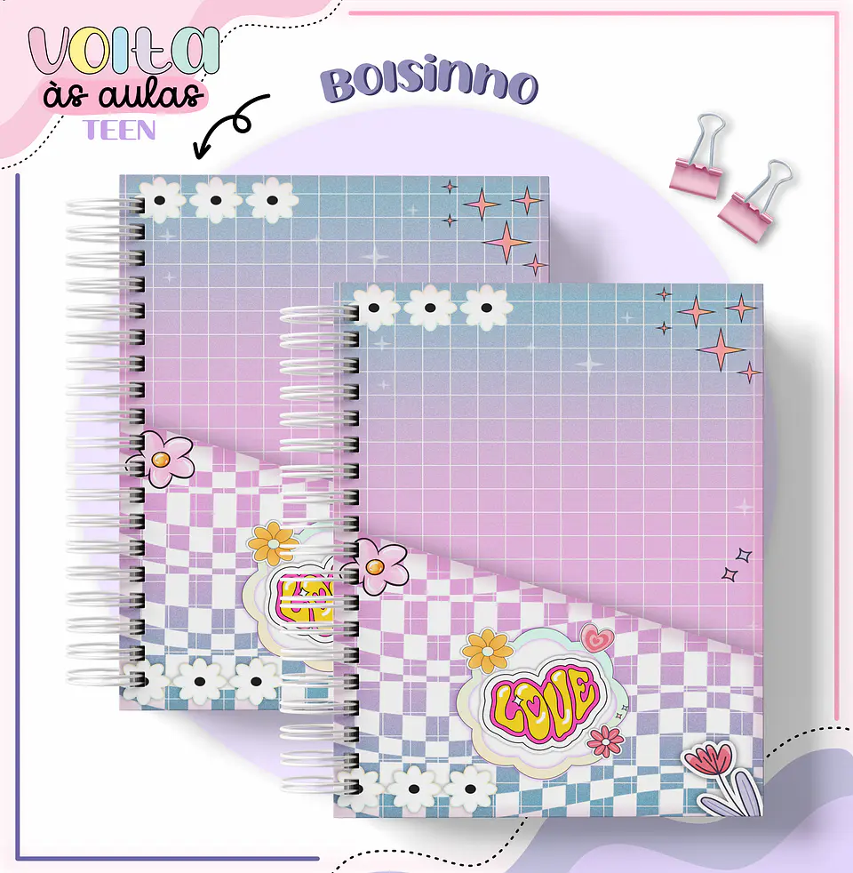 Arquivo encadernação kit escolar Teen Menina Groovy -  LINA CRIATIVA 2