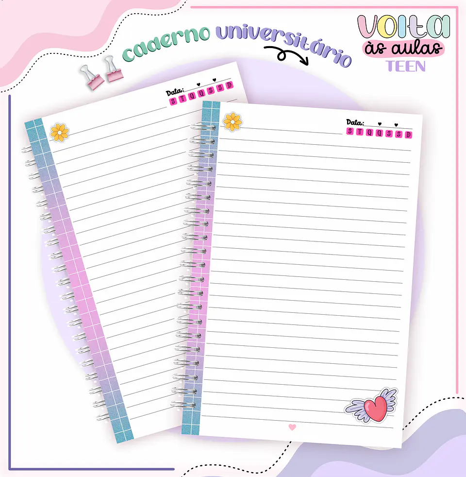 Arquivo encadernação kit escolar Teen Menina Groovy -  LINA CRIATIVA 4