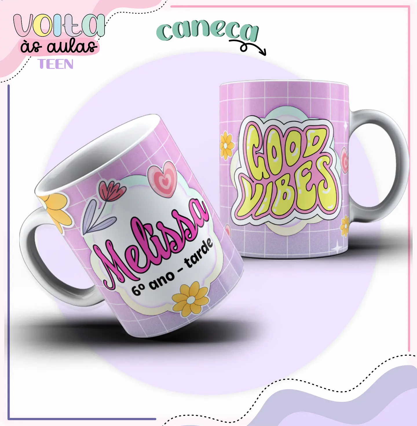 Arquivo encadernação kit escolar Teen Menina Groovy -  LINA CRIATIVA 11