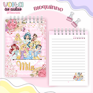 Arquivo encadernação kit escolar Princesas Disney -  LINA CRIATIVA