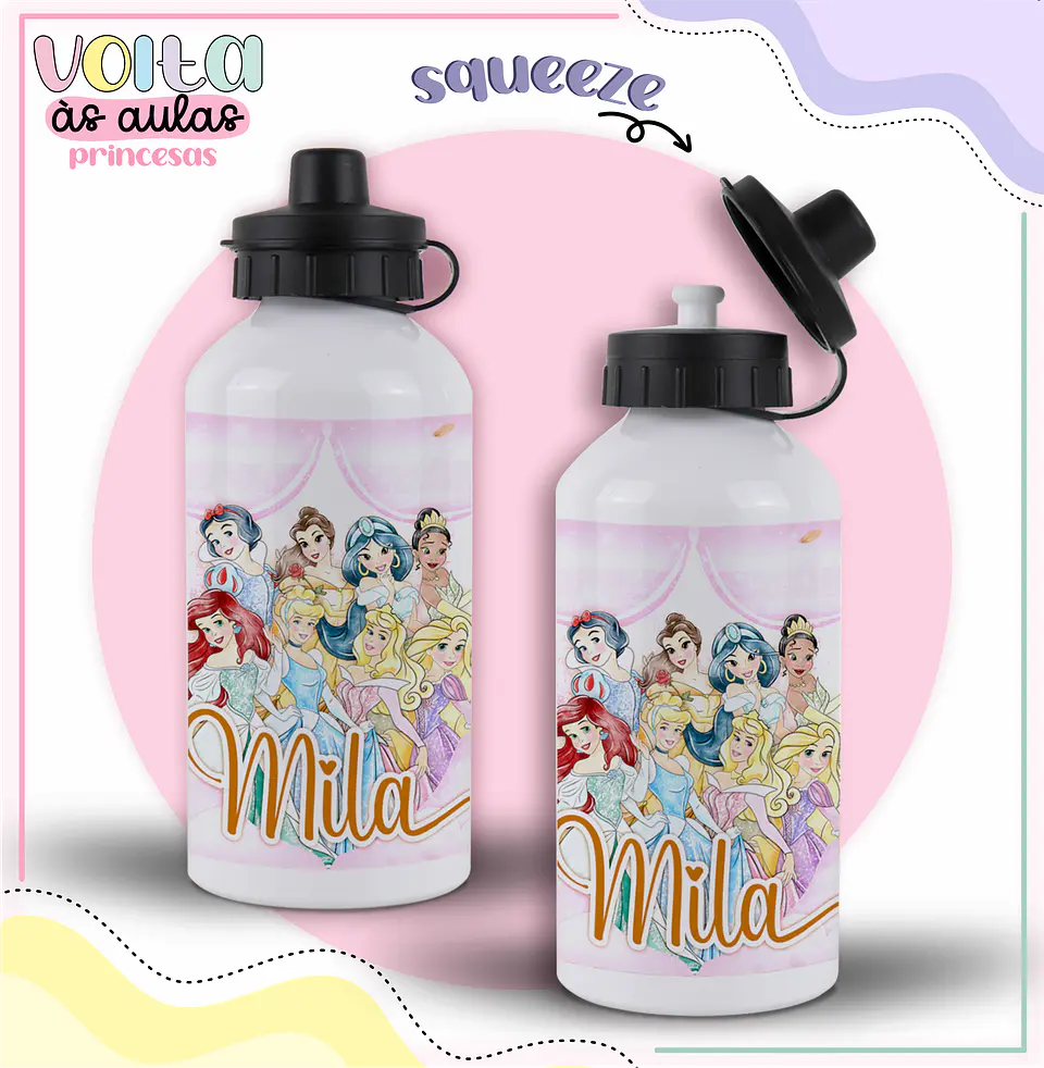 Arquivo encadernação kit escolar Princesas Disney -  LINA CRIATIVA 13