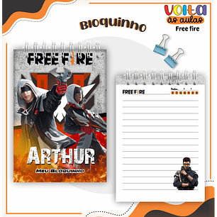 Arquivo encadernação kit escolar Free Fire - LINA CRIATIVA
