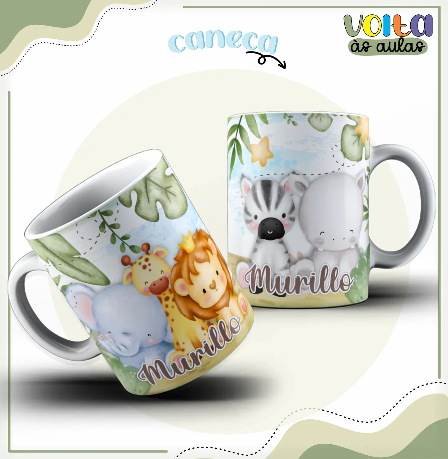 Arquivo encadernação kit escolar Safari - LINA CRIATIVA 10