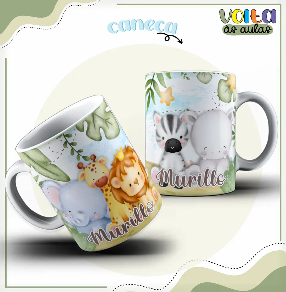 Arquivo encadernação kit escolar Safari - LINA CRIATIVA 10