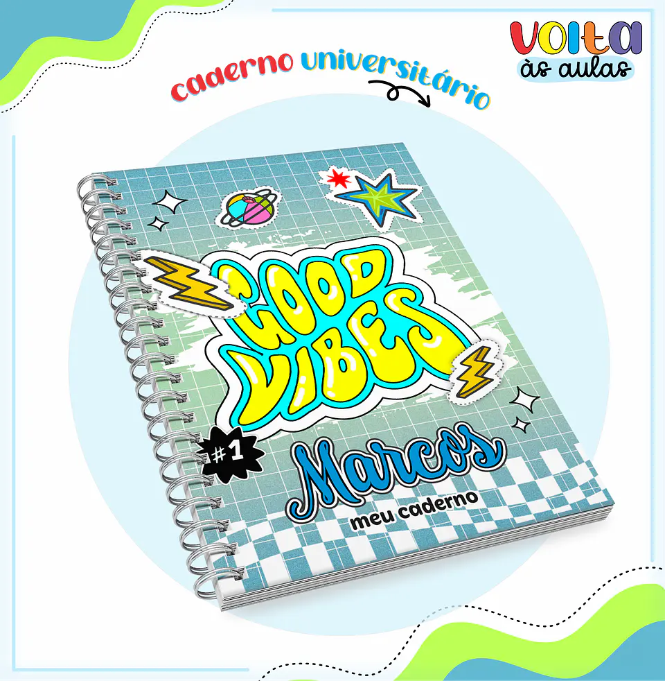 Arquivo encadernação kit escolar Astronauta - LINA CRIATIVA 3