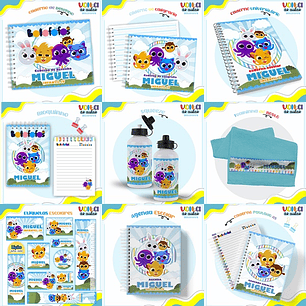 Arquivo encadernação kit escolar Bolofofo - LINA CRIATIVA