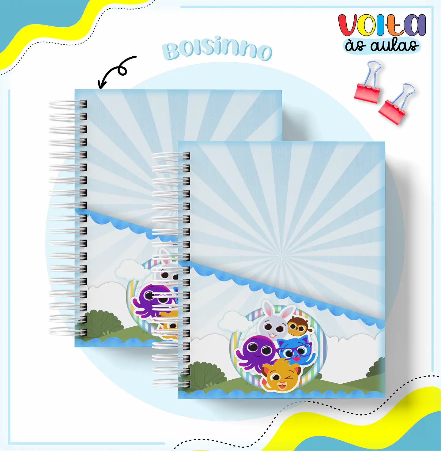 Arquivo encadernação kit escolar Bolofofo - LINA CRIATIVA 2