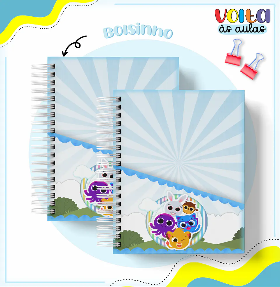 Arquivo encadernação kit escolar Bolofofo - LINA CRIATIVA 2