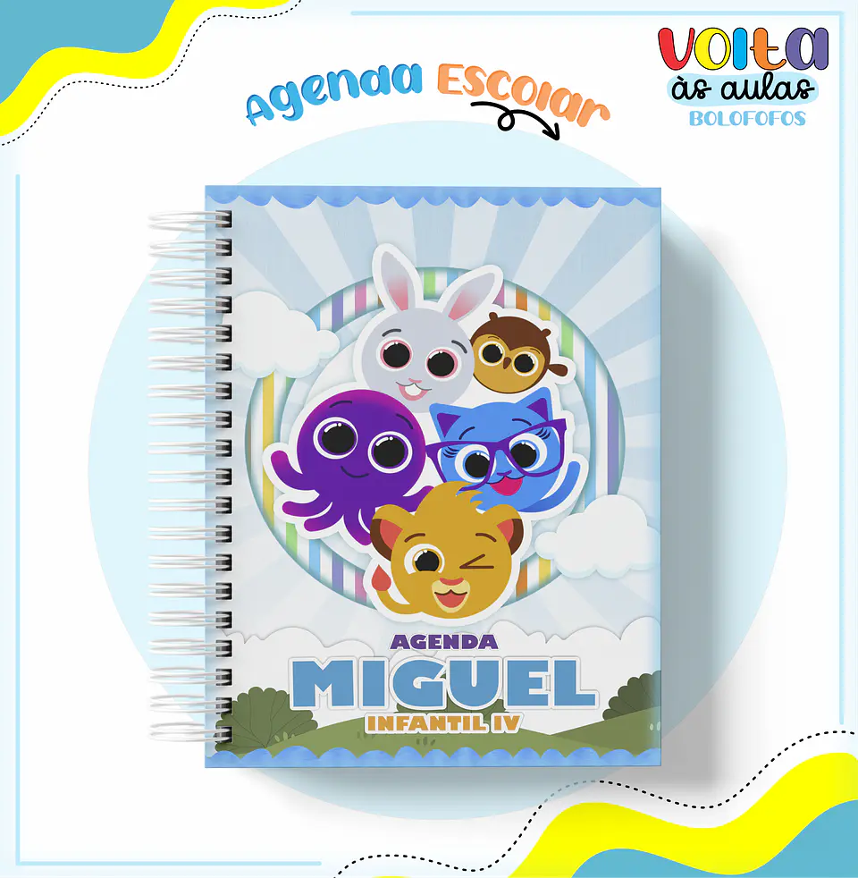 Arquivo encadernação kit escolar Bolofofo - LINA CRIATIVA 5
