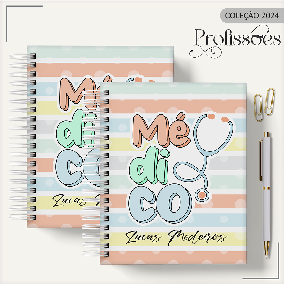 Aquivo Encadernação Kit Médico - LINA CRIATIVA 5