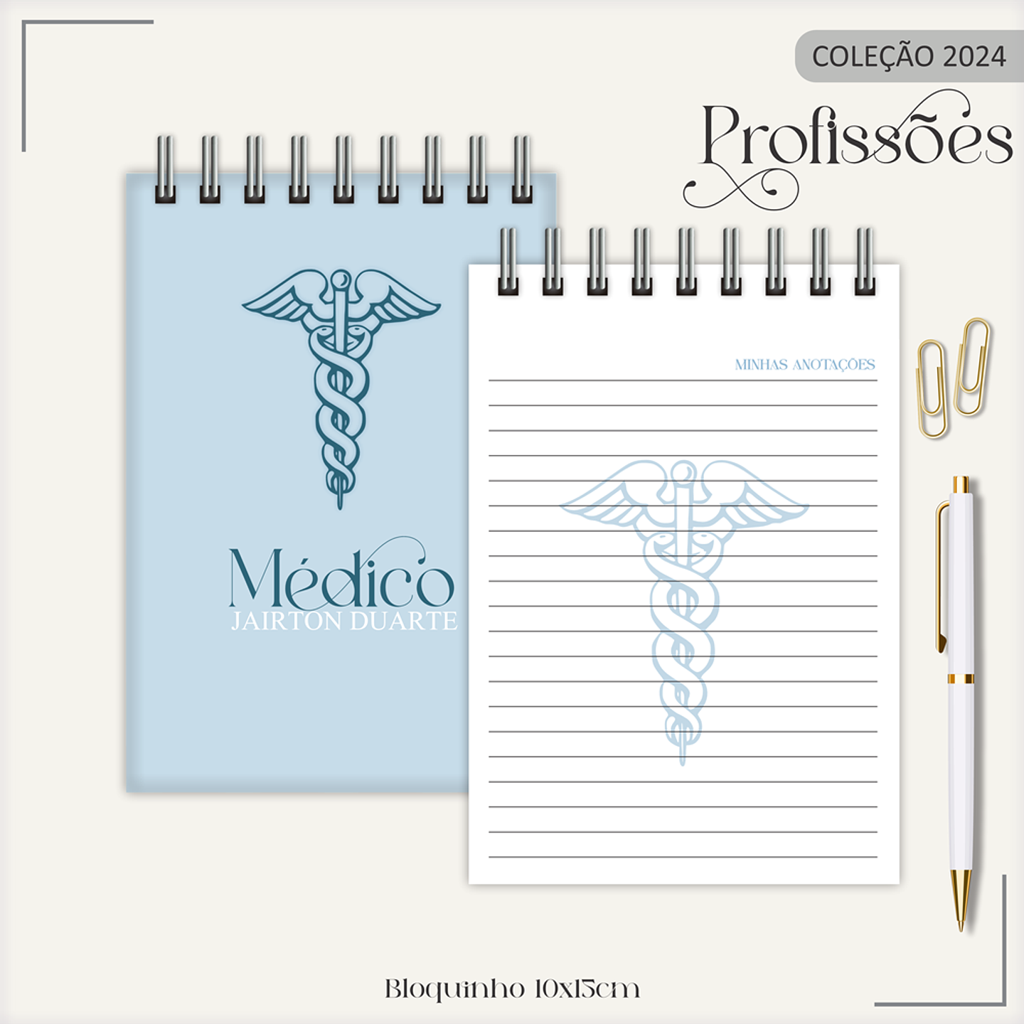 Aquivo Encadernação Kit Médico - LINA CRIATIVA 12