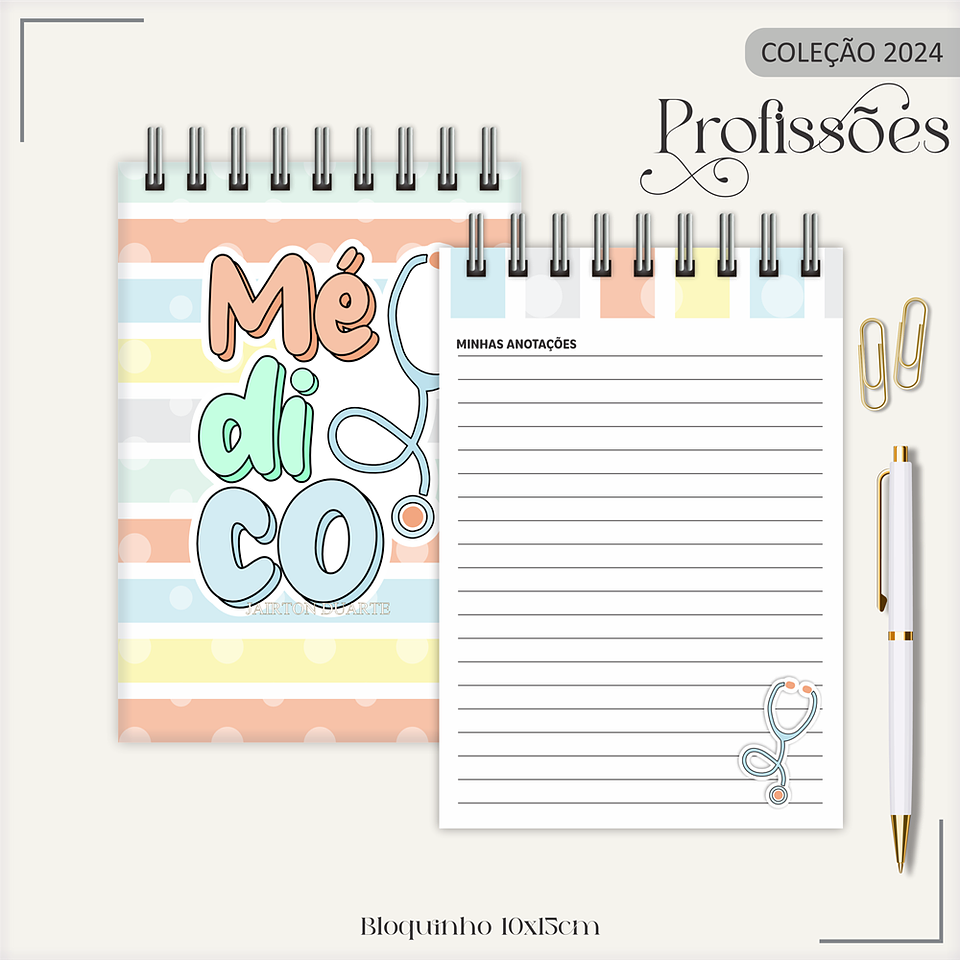 Aquivo Encadernação Kit Médico - LINA CRIATIVA 13