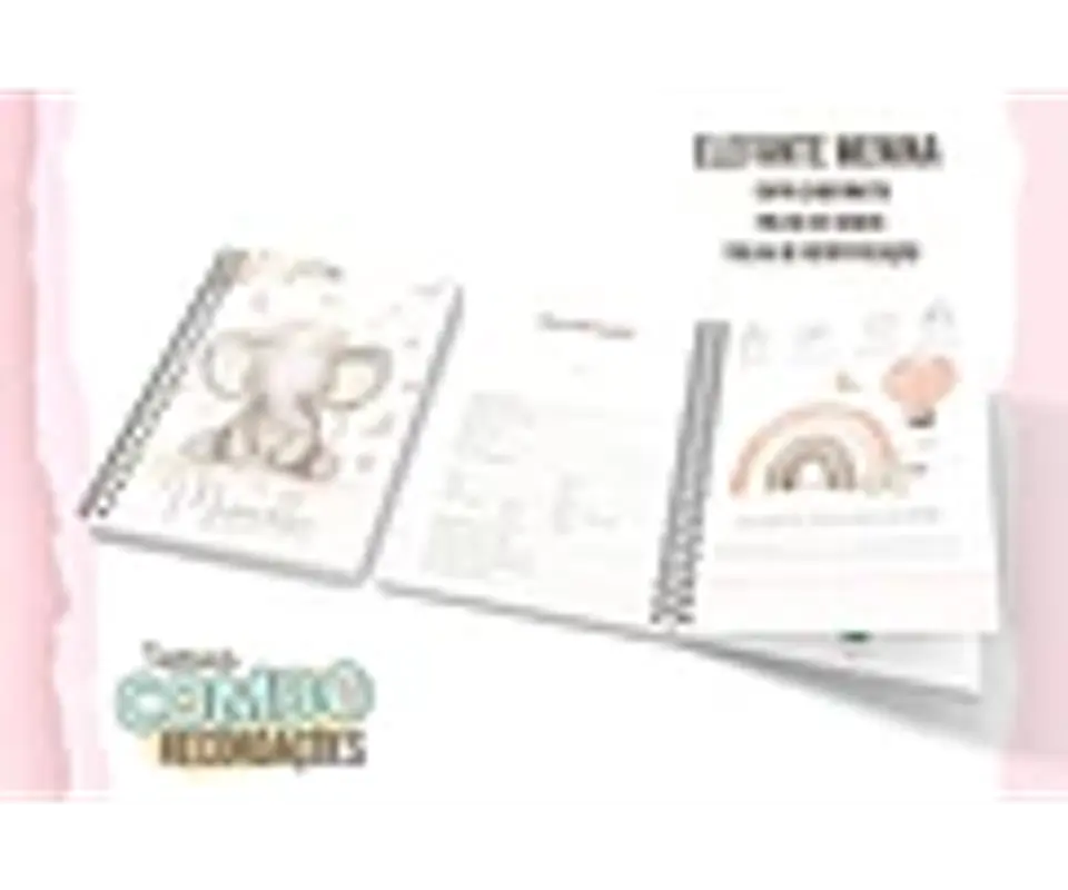 ARQUIVO ENCADERNAÇÃO BABY ELEFANTE MENINA 1