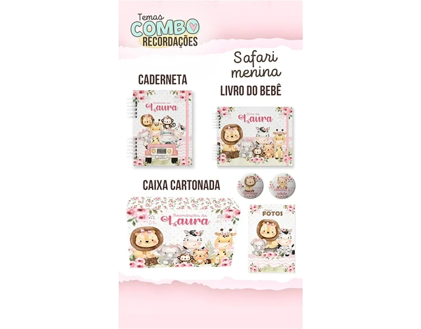 ARQUIVO ENCADERNAÇÃO BABY SAFARI MENINA 1