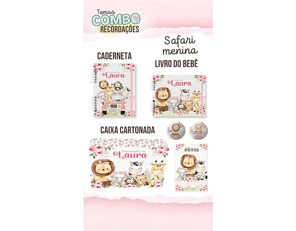 ARQUIVO ENCADERNAÇÃO BABY SAFARI MENINA 1