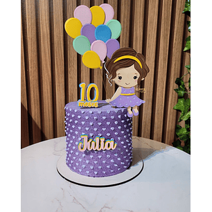 Arquivo de corte topo de bolo menina com balão