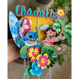 Arquivo Topo de Bolo Lilo e Stitch