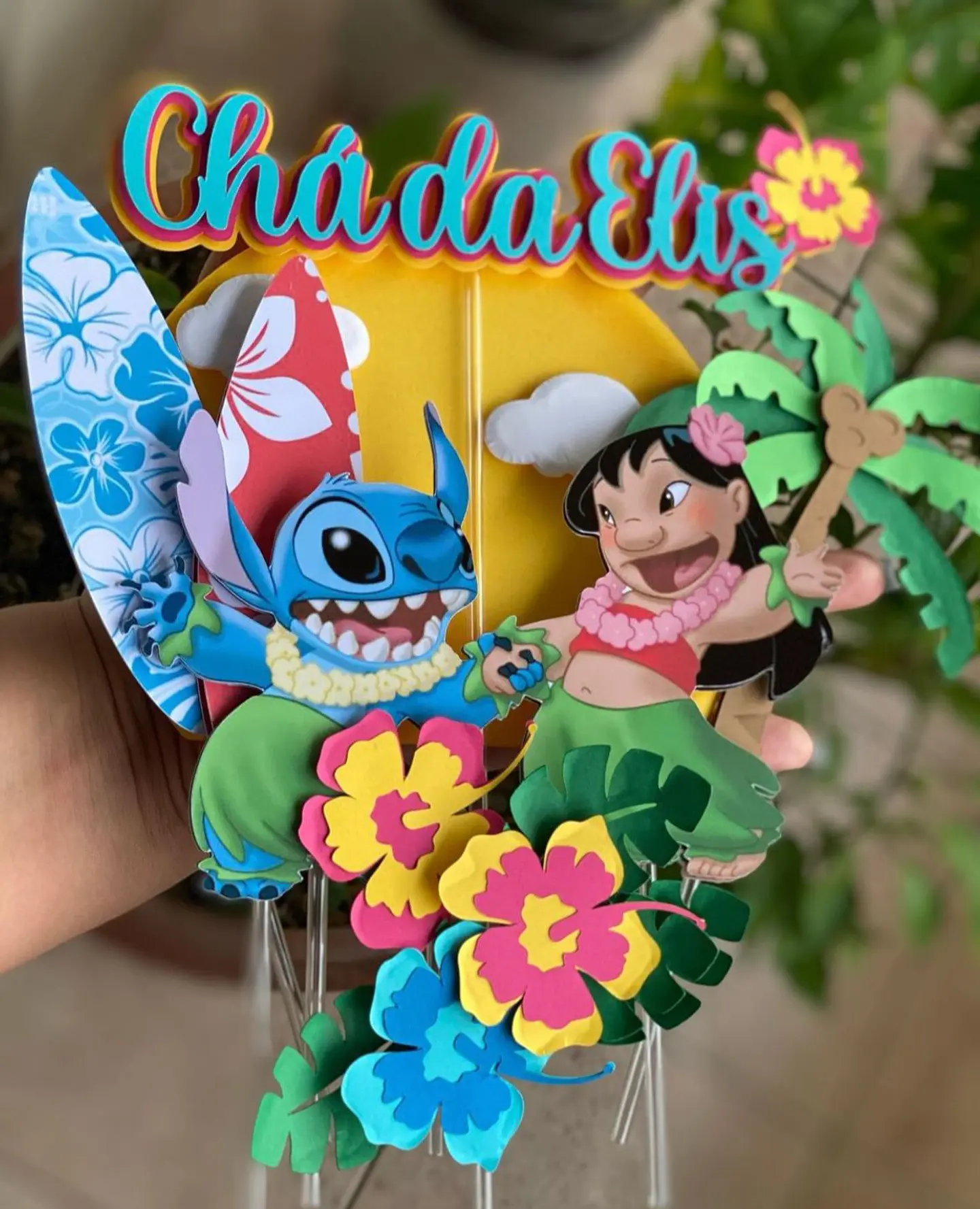 Arquivo Topo de Bolo Lilo e Stitch 1