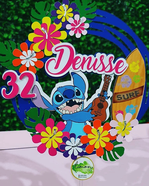 Arquivo Topo de Bolo Stitch