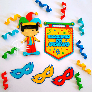  Arquivo Topo de Bolo Bloquinho de Carnaval