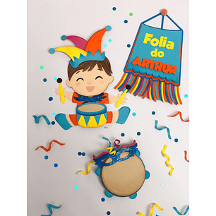 Arquivo Topo de Bolo Carnaval Bebê Bobo da Corte - EM CAMADAS