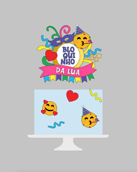Arquivo Topo de bolo Bloquinho de Carnaval