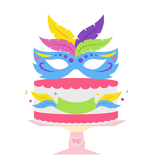  Arquivo Topo de Bolo Máscara de Carnaval
