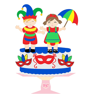 Arquivo Topo de Bolo Frevo Carnaval