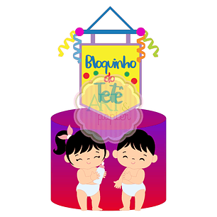 Arquivo Topo de bolo Carnaval Bloquinho do Tetê