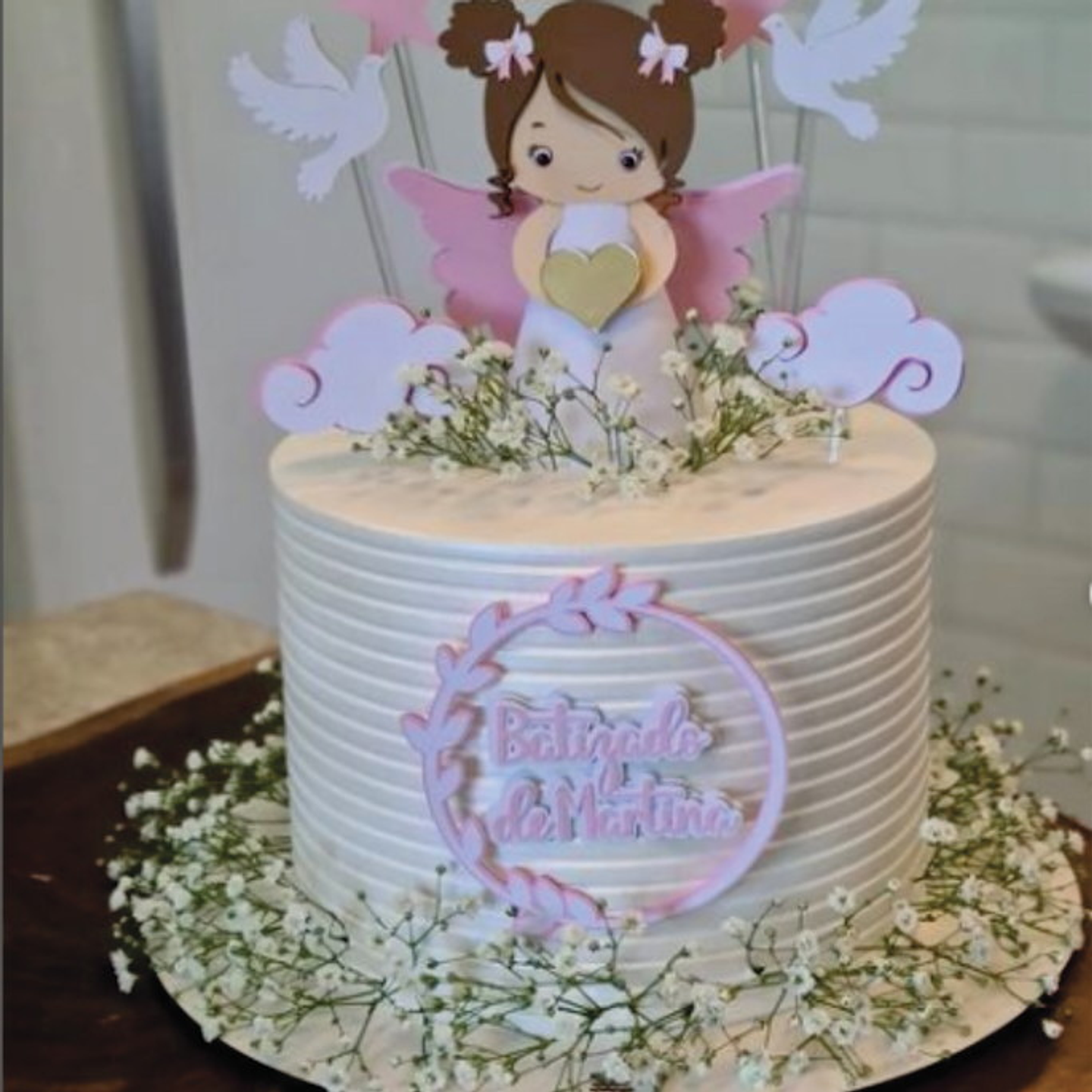 Arquivo de corte topo batizado menina 1