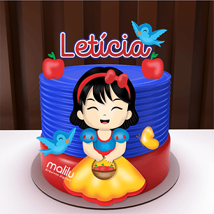 Arquivo de Corte Topo de Bolo Branca de Neve Baby