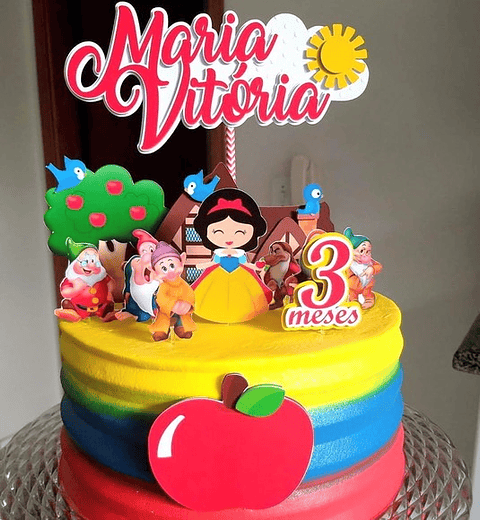 Arquivo de Corte Topo de Bolo Branca de Neve