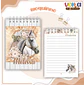 Arquivo Encadernação Kit Escolar Cavalos Menina - LINA CRIATIVA - Thumbnail 3