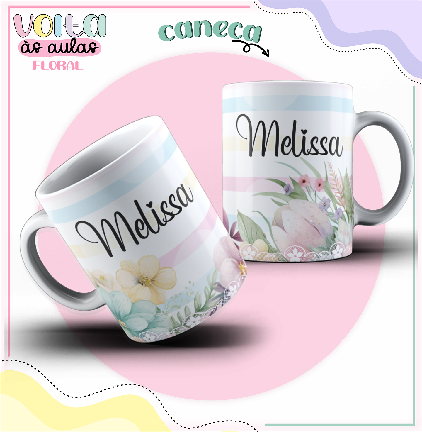 Arquivo Encadernação Kit Escolar Floral - LINA CRIATIVA 13