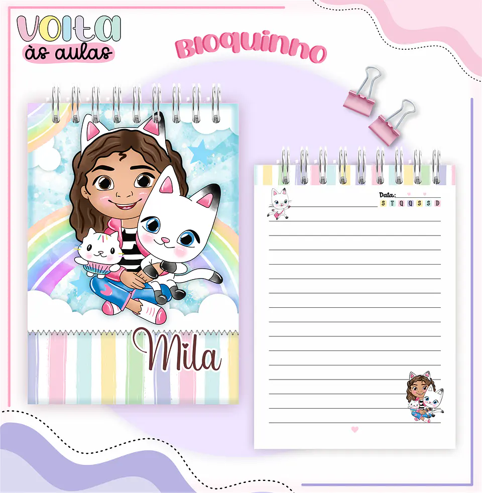 Arquivo Encadernação Kit A Casa Mágica da Gabby - LINA CRIATIVA 5