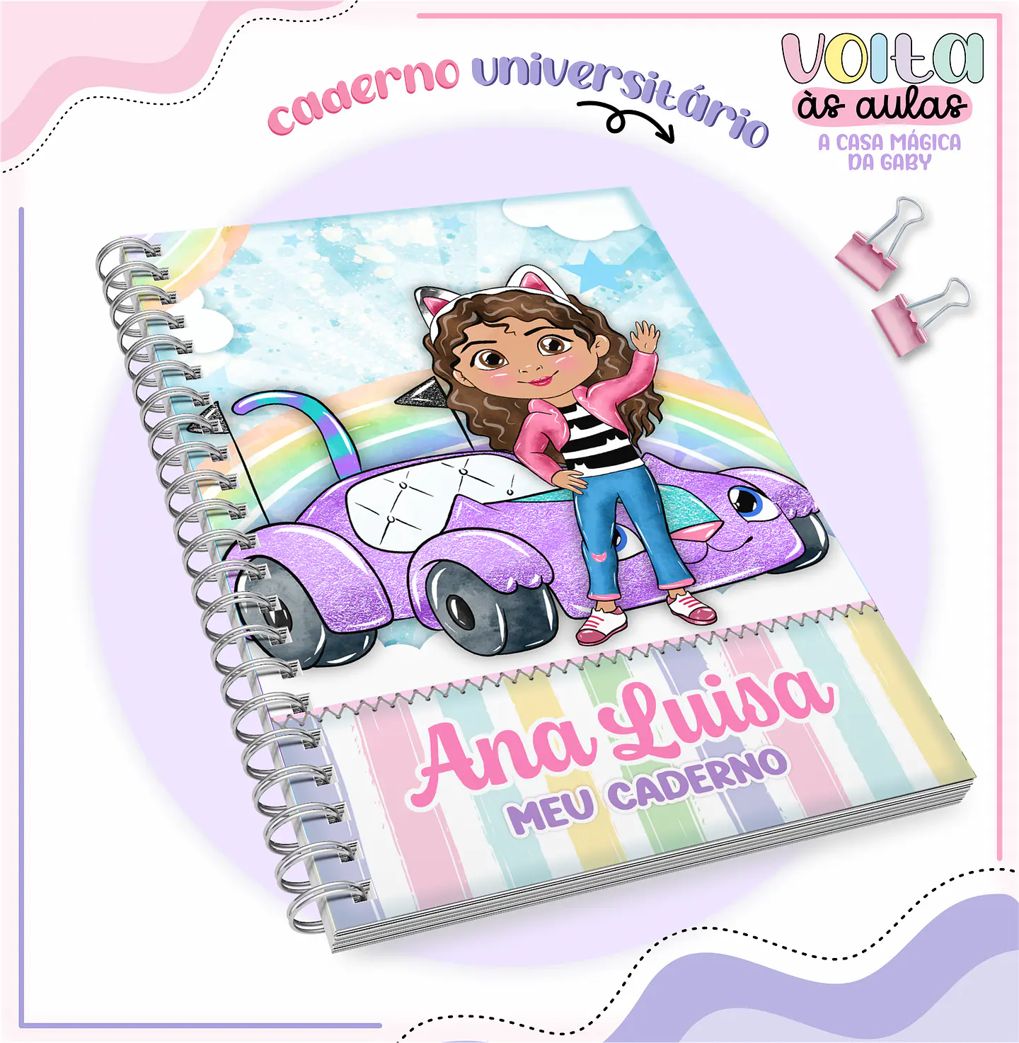 Arquivo Encadernação Kit A Casa Mágica da Gabby - LINA CRIATIVA 6