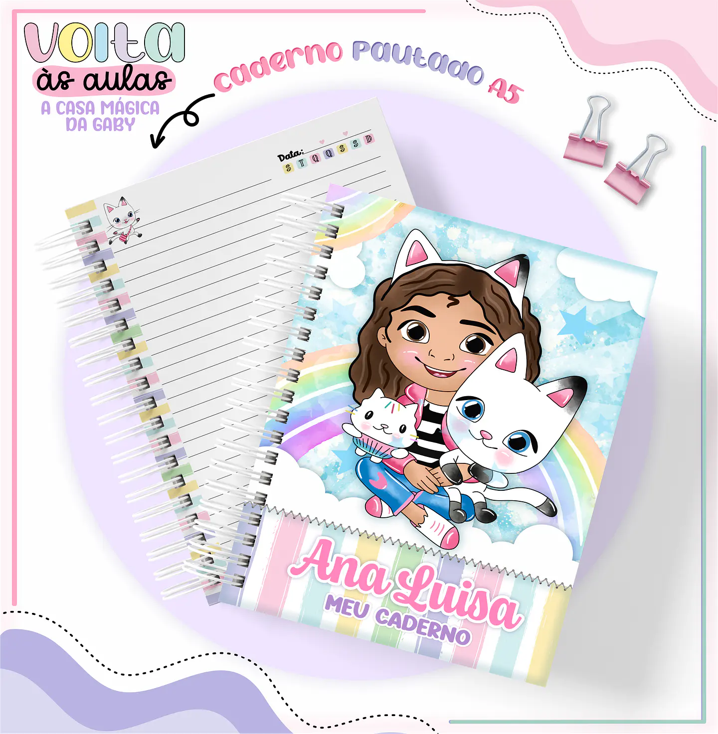 Arquivo Encadernação Kit A Casa Mágica da Gabby - LINA CRIATIVA 10