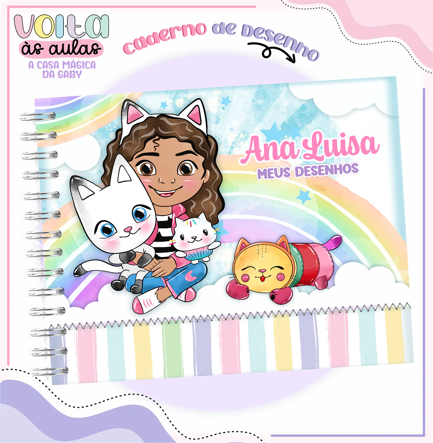 Arquivo Encadernação Kit A Casa Mágica da Gabby - LINA CRIATIVA 13