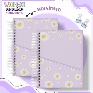 Arquivo Encadernação Kit Escolar Margarida Lilás - LINA CRIATIVA