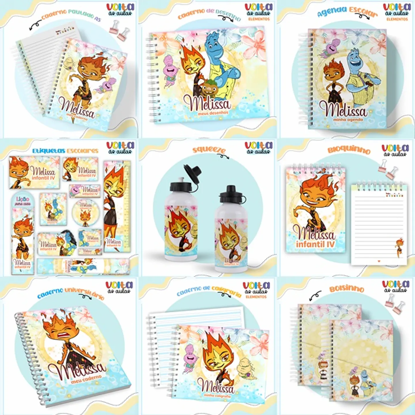 Arquivo Encadernação Kit Escolar Filme Elementos - LINA CRIATIVA 1