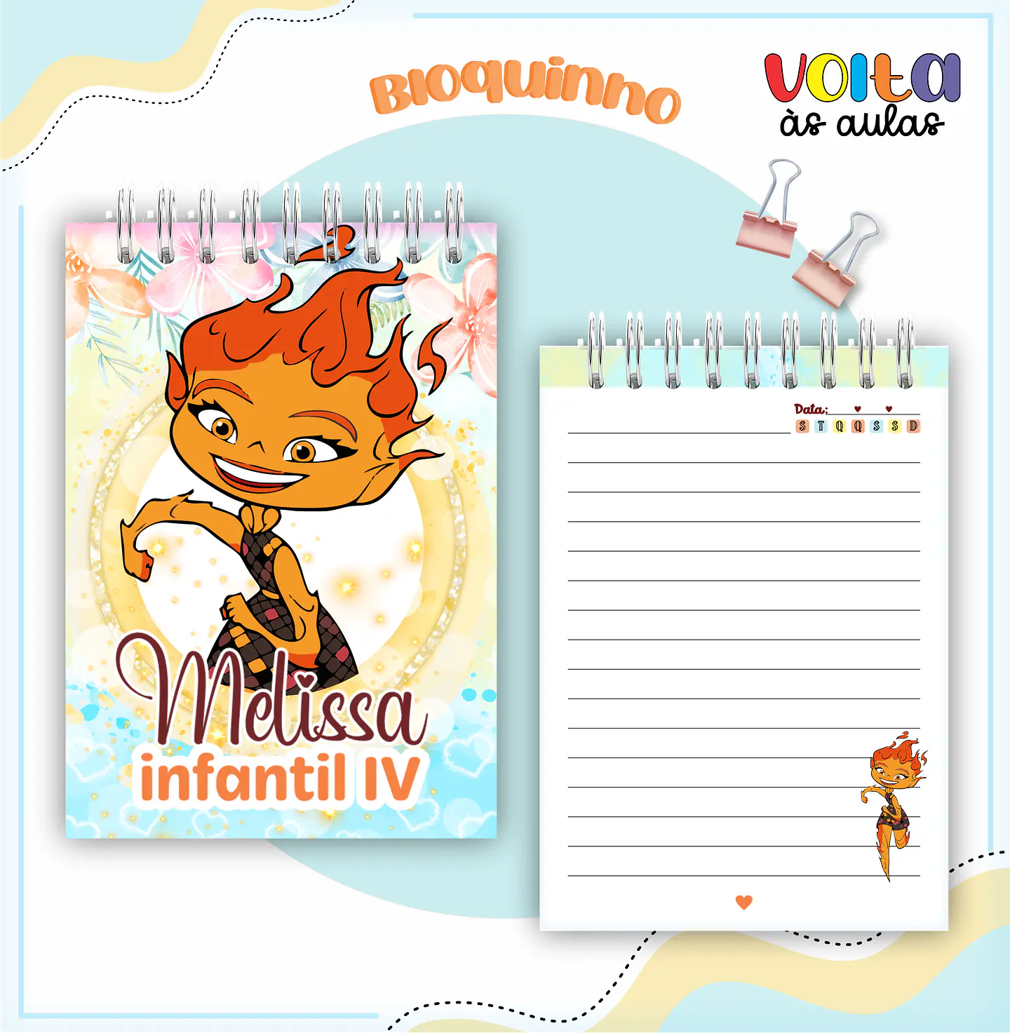Arquivo Encadernação Kit Escolar Filme Elementos - LINA CRIATIVA 4