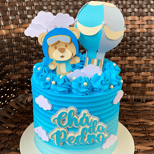 Arquivo de Corte Topo de Bolo Urso Baloeiro 