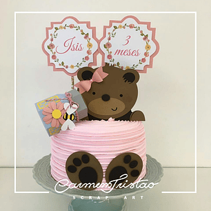 Arquivo de corte topo de bolo Ursinha