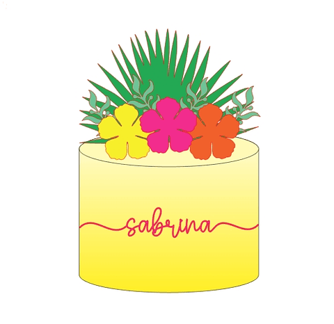 Arquivo Topo de Bolo Folhas Plissadas