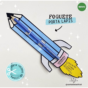Arquivo de Corte Foguete Porta Lápis