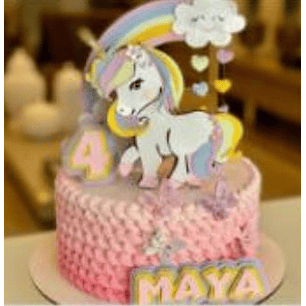 Arquivo de corte topo de bolo unicórnio