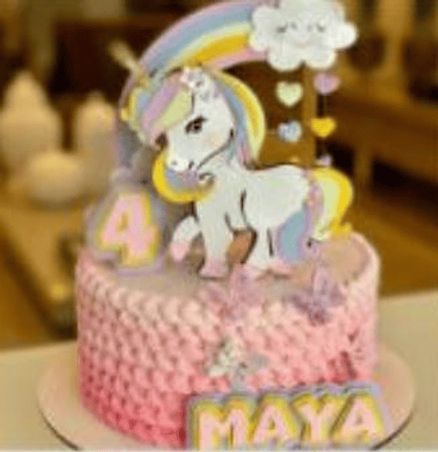 Arquivo de corte topo de bolo unicórnio