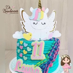 Arquivo de corte topo de bolo unicórnio