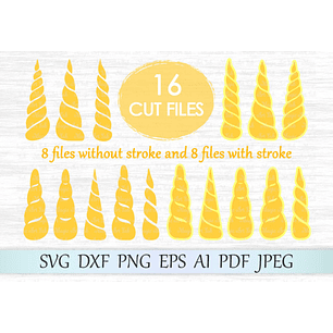 Arquivo de corte chifres do unicórnio