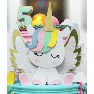 Arquivo de corte topo de bolo unicórnio